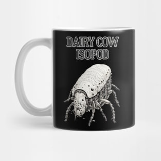 Monochrome Dairy Cow Isopod Bug Design | Intriguing Nature Artwork Mug